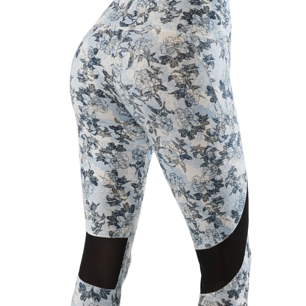 NEW Super soft Leggings with mesh activewear casual everyday yoga gym mid waist - Picture 3 of 5